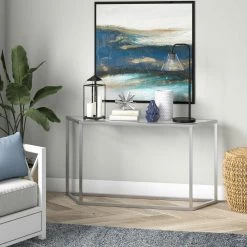 New 😍 Levi 55 in. Rectangle Silver Glass Console Table by Meyer&Cross 👍 21 New 😍 Levi 55 in. Rectangle Silver Glass Console Table by Meyer&Cross 👍 -Outlet Camden Isle Store silver meyer cross console tables at0990 31 1000