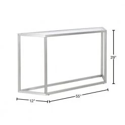 New 😍 Levi 55 in. Rectangle Silver Glass Console Table by Meyer&Cross 👍 14 New 😍 Levi 55 in. Rectangle Silver Glass Console Table by Meyer&Cross 👍 -Outlet Camden Isle Store silver meyer cross console tables at0990 40 1000