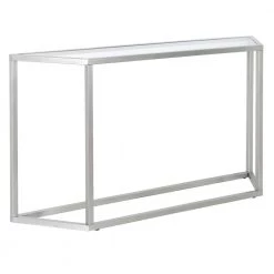New 😍 Levi 55 in. Rectangle Silver Glass Console Table by Meyer&Cross 👍