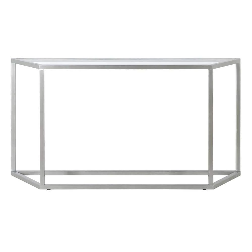 New 😍 Levi 55 in. Rectangle Silver Glass Console Table by Meyer&Cross 👍 6 New 😍 Levi 55 in. Rectangle Silver Glass Console Table by Meyer&Cross 👍 - Image 4