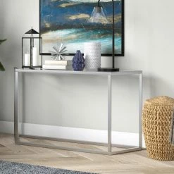 New 😍 Levi 55 in. Rectangle Silver Glass Console Table by Meyer&Cross 👍 19 New 😍 Levi 55 in. Rectangle Silver Glass Console Table by Meyer&Cross 👍 -Outlet Camden Isle Store silver meyer cross console tables at0990 fa 1000