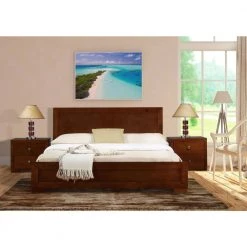 Outlet 🌟 Trent 82.3 in. Brown Walnut Queen Platform Bed by Camden Isle ✨ -Outlet Camden Isle Store walnut camden isle platform beds ci 86351 31 1000