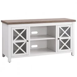 Outlet 👍 Colton 47.75 in. White and Gray Oak TV Stand Fits TV's up to 55 in. by Meyer&Cross 🎁