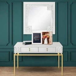 Best reviews of ✔️ Dynasty 16 in. White Rectangular Wood Console Table by Camden Isle 😀 -Outlet Camden Isle Store white camden isle console tables 86626 31 1000