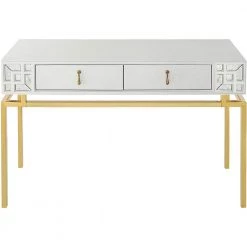 Best reviews of ✔️ Dynasty 16 in. White Rectangular Wood Console Table by Camden Isle 😀
