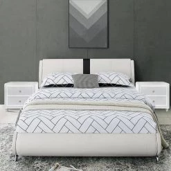 Coupon ✔️ Carlton 3-Piece White King Bedroom Set by Camden Isle ⌛ -Outlet Camden Isle Store white camden isle platform beds ci 212235 31 1000