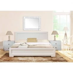 Deals 😍 Trent 82.3 in. White Queen Platform Bed by Camden Isle 👍 -Outlet Camden Isle Store white camden isle platform beds ci 86353 31 1000