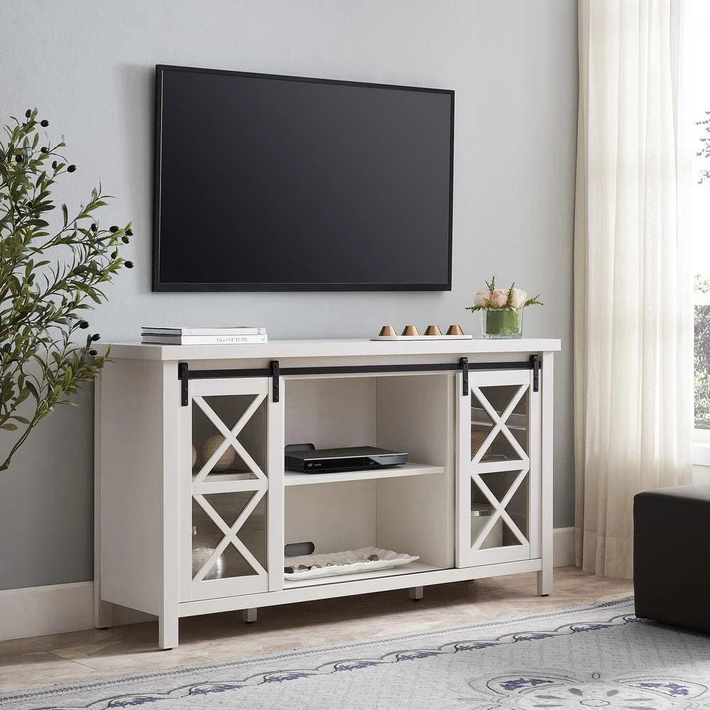 Hot Sale 🛒 Clementine 58 in. White TV Stand Fits TV's up to 65 in. by Meyer&Cross ✨ 7 Hot Sale 🛒 Clementine 58 in. White TV Stand Fits TV's up to 65 in. by Meyer&Cross ✨ - Image 5