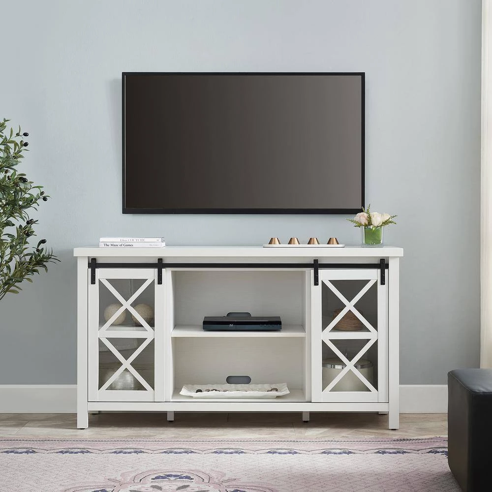 Hot Sale 🛒 Clementine 58 in. White TV Stand Fits TV's up to 65 in. by Meyer&Cross ✨ 9 Hot Sale 🛒 Clementine 58 in. White TV Stand Fits TV's up to 65 in. by Meyer&Cross ✨ - Image 7
