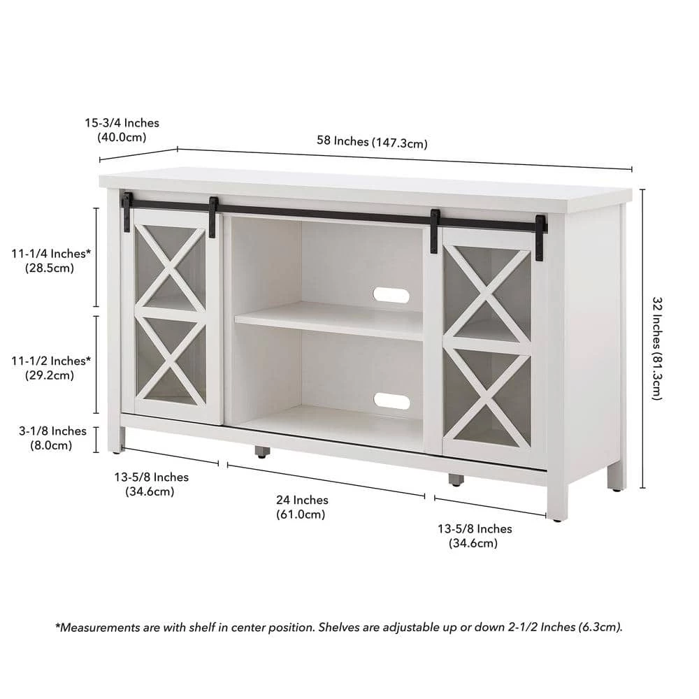 Hot Sale 🛒 Clementine 58 in. White TV Stand Fits TV's up to 65 in. by Meyer&Cross ✨ 8 Hot Sale 🛒 Clementine 58 in. White TV Stand Fits TV's up to 65 in. by Meyer&Cross ✨ - Image 6