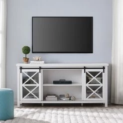 Cheap 👍 Clementine 68 in. White TV Stand Fits TV's up to 80 in. by Meyer&Cross ✔️ -Outlet Camden Isle Store white meyer cross tv stands tv0976 31 1000