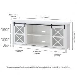 Cheap 👍 Clementine 68 in. White TV Stand Fits TV's up to 80 in. by Meyer&Cross ✔️ -Outlet Camden Isle Store white meyer cross tv stands tv0976 44 1000