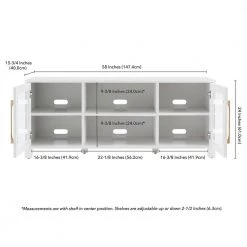 Best Pirce 🛒 Quincy 58 in. White TV Stand Fits TV's up to 65 in. by Meyer&Cross ✔️ 14 Best Pirce 🛒 Quincy 58 in. White TV Stand Fits TV's up to 65 in. by Meyer&Cross ✔️ -Outlet Camden Isle Store white meyer cross tv stands tv1029 1f 1000