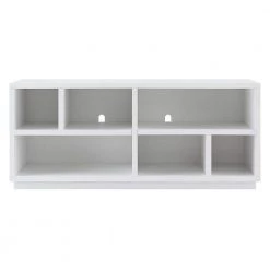 Coupon 👍 Bowman 58 in. White TV Stand Fits TV's up to 65 in. by Meyer&Cross 🌟 -Outlet Camden Isle Store white meyer cross tv stands tv1037 c3 1000